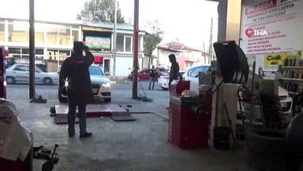 Lastikçilerde kış mesaisi başladı