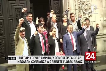 Frepap, Frente Amplio, y congresista de AP negarán confianza a Gabinete Flores-Aráoz
