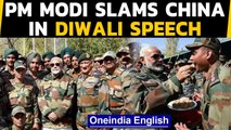 PM Modi slams China in Diwali speech, How is he spending diwali?: Watch to know|Oneindia News