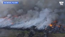 En Pologne, un important incendie s'est déclaré dans une décharge illégale de pneus