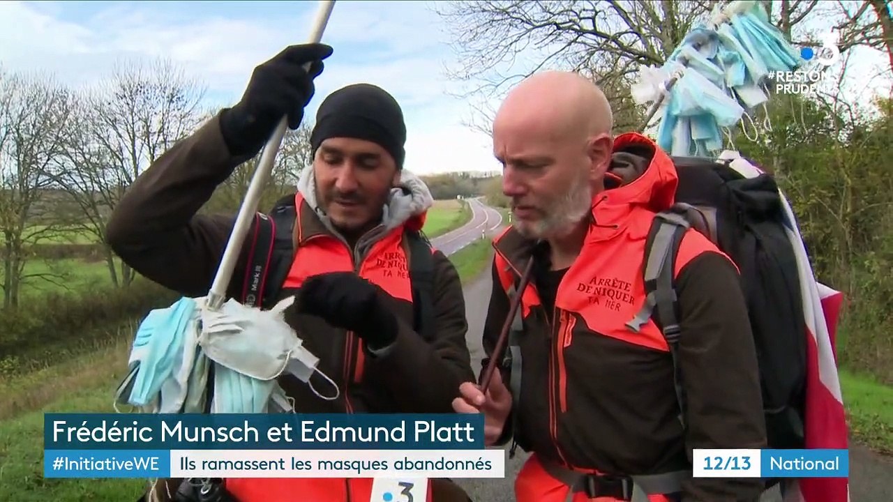 Environnement : deux militants écologistes ramassent les masques à travers la France