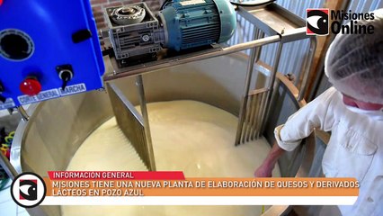 Misiones tiene una nueva planta de elaboración de quesos y derivados lácteos en Pozo Azul