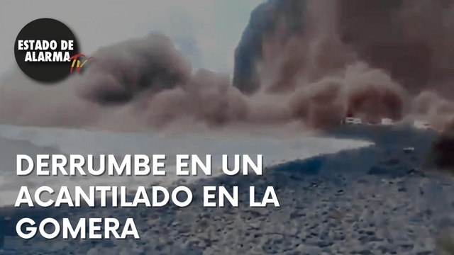 ESPECTACULAR DERRUMBE en un ACANTILADO de La Gomera, Canarias
