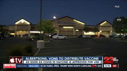 Albertsons, Vons, Pavillions to distribute COVID-19 vaccine