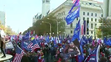 Apoiadores de Trump nas ruas de Washington