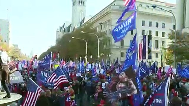 Apoiadores de Trump nas ruas de Washington