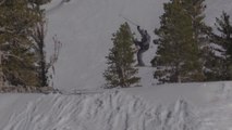 Guy Crashes Into Tree While Attempting Flip On Skis
