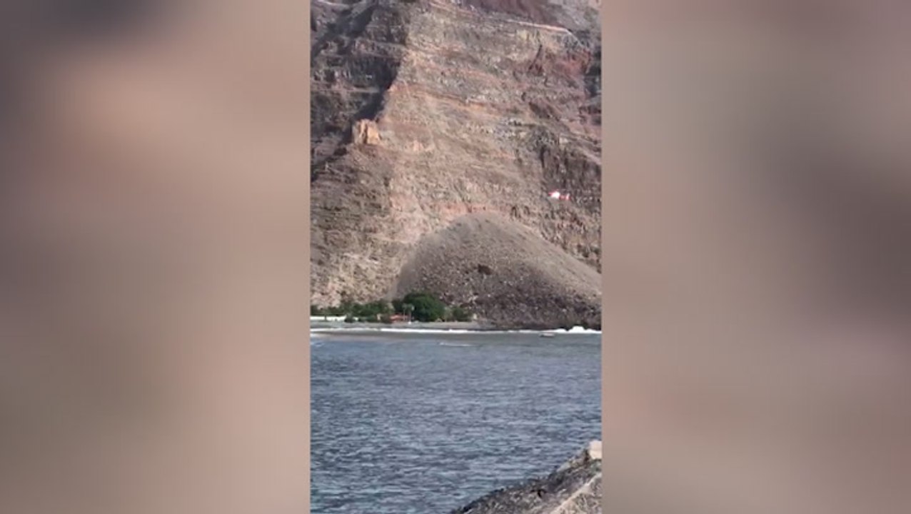 Rescue crews dispatched after cliff collapse in Spain