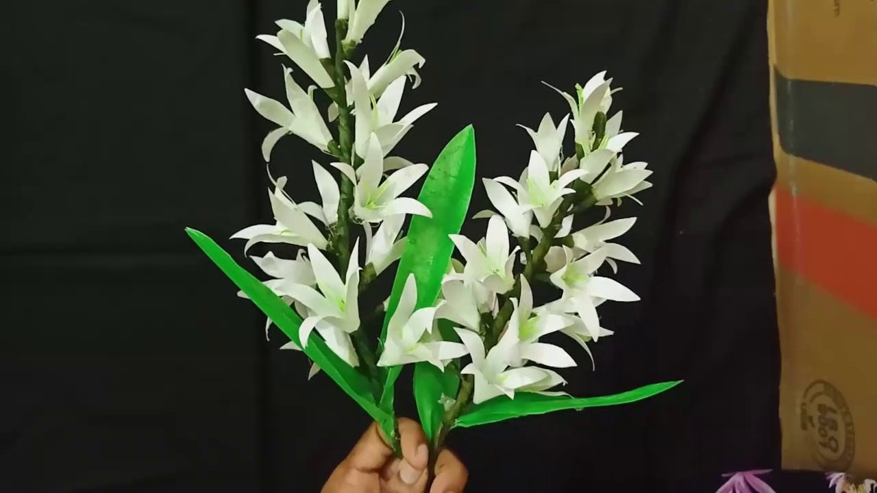 Flower Making With Plastic Bag DIY Craft How To Make Flower Paper Flower Straw Flower