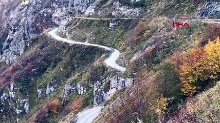 Trabzon'da 'Dünyanın en tehlikeli yolu': Aşağıya doğru bakınca ödümüz patladı