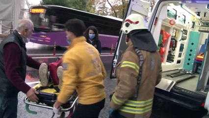 Beşiktaş’ta direksiyon hakimiyetini kaybeden sürücü kaldırıma çıktı