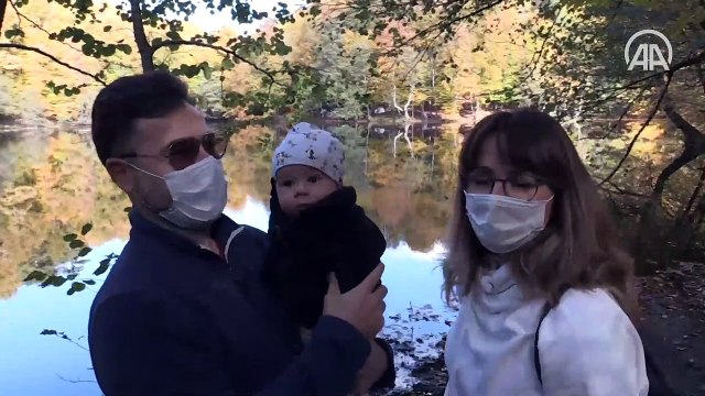 Yedigöller ve Gölcük sonbahar görüntüsüyle hayranlık uyandırıyor