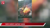Vaniköy Cami'ndeki yangına Sahil Güvenlik ekipleri de müdahale etti