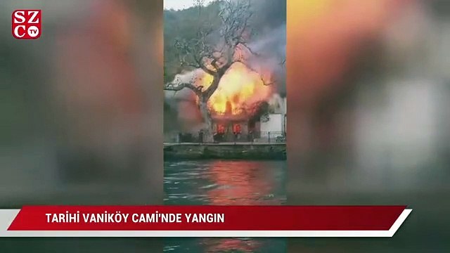 Vaniköy Cami'ndeki yangına Sahil Güvenlik ekipleri de müdahale etti