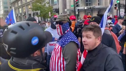 Trump ve Biden taraftarları karşı karşıya geldi - WASHİNGTON