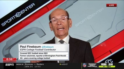 Paul Finebaum's Top 4 College Football Team: 1.Alabama 2.Notre Dame 3. Ohio St 4.Clemson