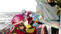 Rescued migrants transferred to quarantine ship