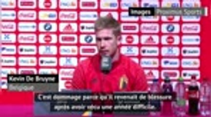 Belgique - De Bruyne : "C'est vraiment dommage pour Hazard"