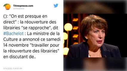 Reconfinement : la fermeture des librairies n'est "pas absurde", explique Roselyne Bachelot
