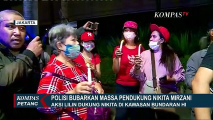 Polisi Bubarkan Massa Pendukung Nikita Mirzani di Kawasan Bundaran HI