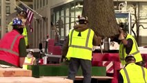 Christmas tree arrives at NYC's Rockefeller Center