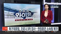 축구대표팀, 코로나 3차 검사…코로나 확진 권창훈은 소속팀 복귀