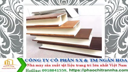 chữ u ốp tường, land gỗ nhựa và mẫu phào chỉ