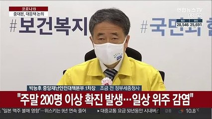 [현장연결] 박능후 "주말 200명 이상 확진 발생…일상 위주 감염"