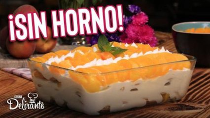 Como preparar carlota de durazno (postre frío)