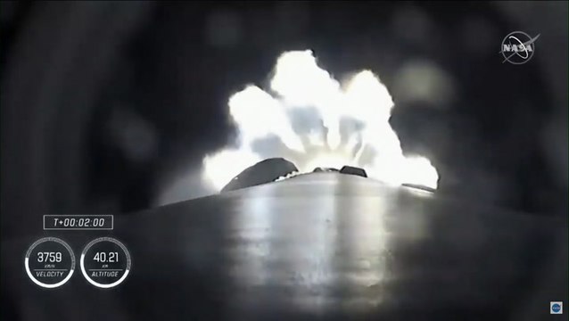 NASA launches four astronauts into space