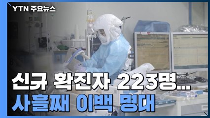 예비경보 속 신규 확진자 223명...사흘째 이백 명대 / YTN