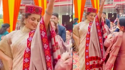 Kangana Ranaut का भाई के रिसेप्शन पर पहाड़ी डांस; Watch video | FilmiBeat