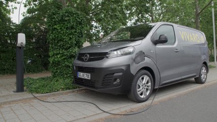 The new Opel Vivaro-e Van at charging station