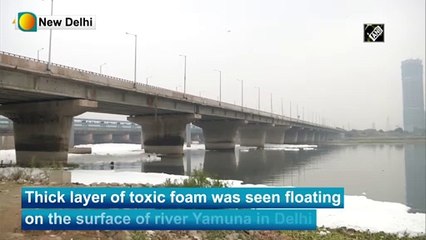 Watch: Thick layer of toxic foam floats on surface of river Yamuna in Delhi