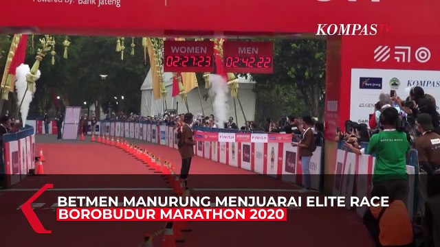 Betmen Manurung Juara Elite Race Borobudur Marathon 2020 Kategori Pria