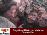 Ségolène Royal en visite au Chemin Vert, à Caen