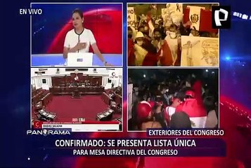 Confirmado: se presenta lista única para Mesa Directiva del Congreso de la República