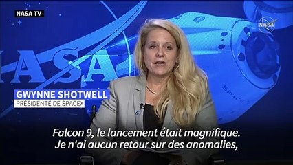 Une fusée SpaceX en route vers la station spatiale avec quatre astronautes