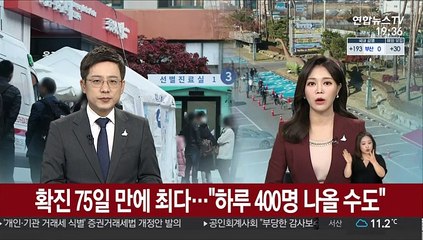 확진 75일 만에 최다…"하루 400명 나올 수도"