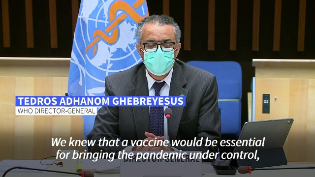 WHO chief Tedros Adhanom Ghebreyesus: 'vaccine on its own will not end the pandemic'