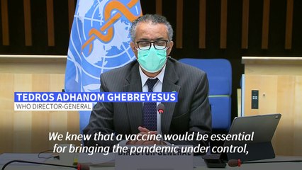 WHO chief Tedros Adhanom Ghebreyesus: 'vaccine on its own will not end the pandemic'