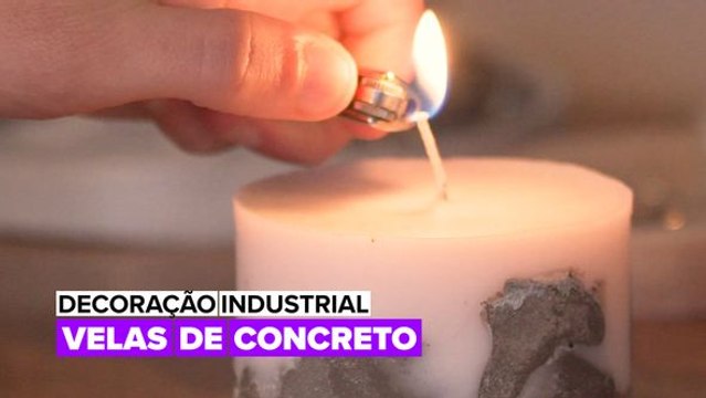 Decoração Industrial: Velas de Concreto