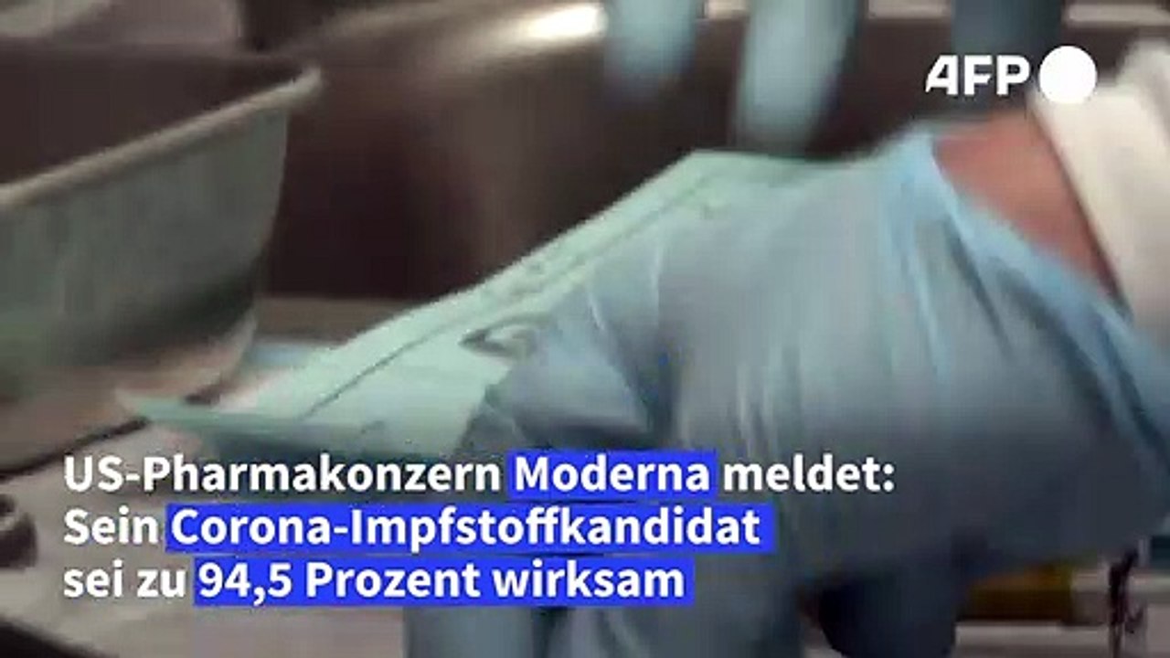 Pharmakonzern Moderna: Impfstoffkandidat zu 94,5 Prozent wirksam