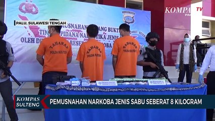 Pemusnahan Narkoba Jenis Sabu Seberat 8 Kilogram