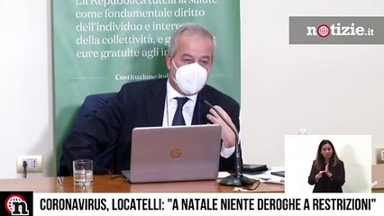 Coronavirus, Locatelli "A Natale ancora restrizioni, deroga sarebbe errore madornale"