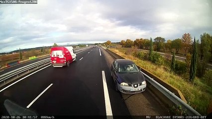 Voiture à contresens sur la nationale 106