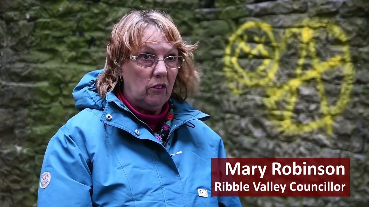 Vandals have sprayed graffiti at Clitheroe Castle Keep