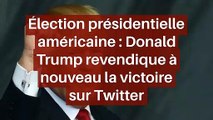 Élection présidentielle américaine : Donald Trump revendique à nouveau la victoire sur Twitter_IN