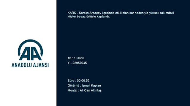 KARS - Yüksek rakımdaki köyler beyaza büründü