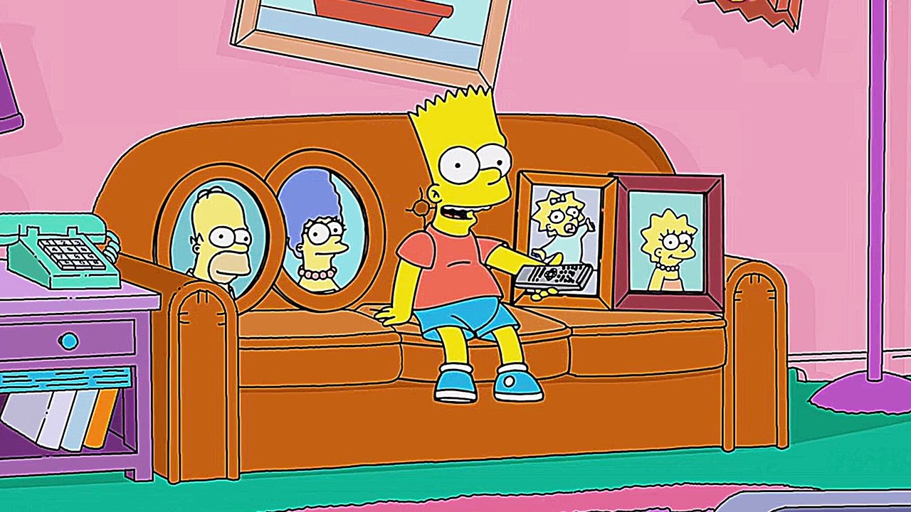 The Simpsons - S28 E08 Opening Bart gets control of the remote (English) HD